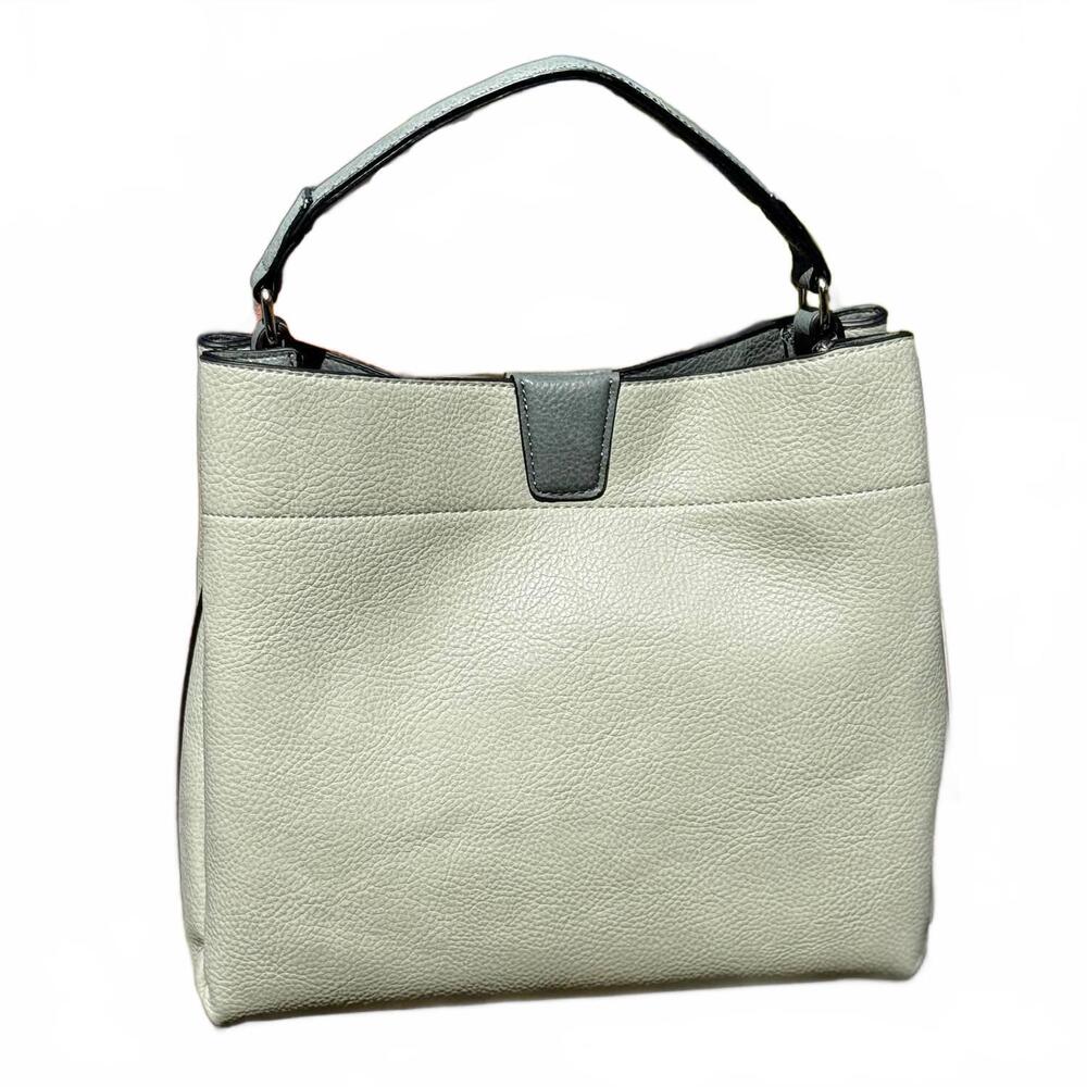 NEW JEN & CO. women's tati lizard monogrammable satchel bag in dark teal sage